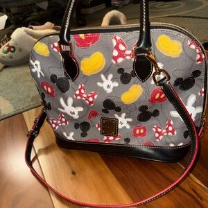Dooney & Bourke Disney Gray and Black Shoulder Bag and matching wallet